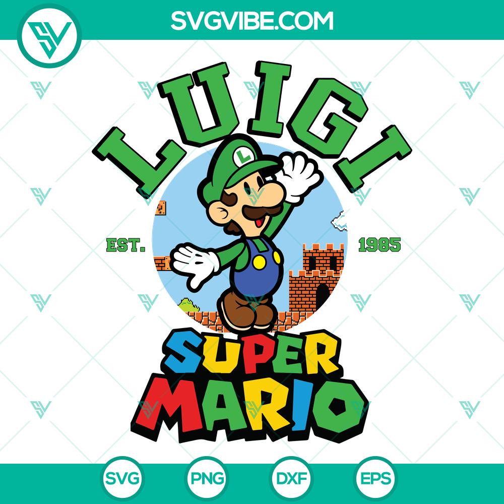 Retro Luigi SVG | Super Mario Bros Luigi Cut Files for Cricut & Silhouette Retro Luigi SVG | Super Mario Bros Luigi Cut Files for Cricut & Silhouette
