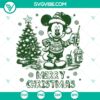 Retro Merry Christmas Mickey Mouse SVG, Classic Disney Holiday Cut Files with vintage Mickey Mouse design for Christmas.