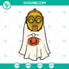 Retro Star Wars C3PO Ghost SVG, ideal for Droid Halloween projects. Cut files for crafting.