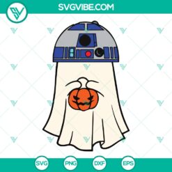 Retro Star Wars R2D2 Ghost SVG | Droid Spooky Holiday Cut Files