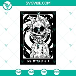 Rick Me Myself And I SVG with Rick and Morty costume, perfect for Halloween.