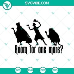 Halloween SVG design with "Room For One More" text, Boo, and Witch elements. Ideal for spooky digital creations.