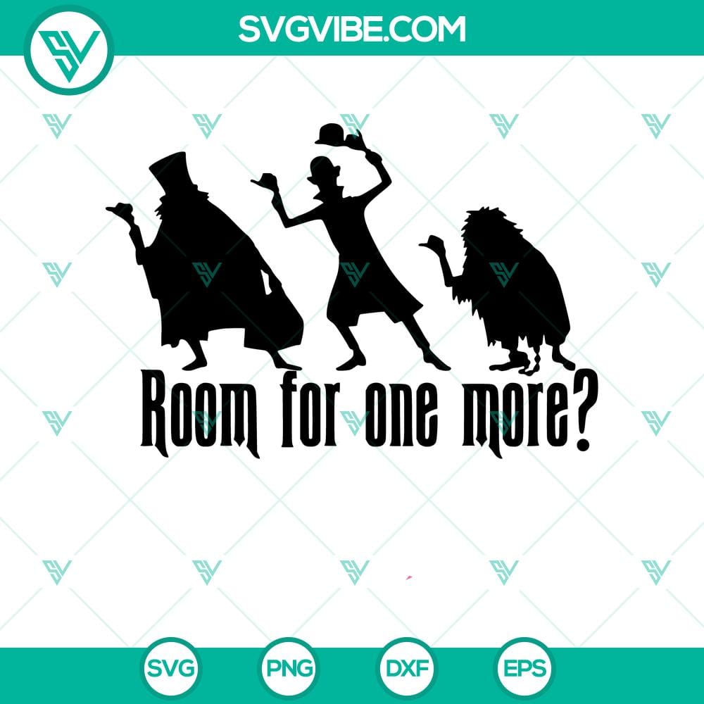 room-for-one-more-svg-the-haunted-mansion-svg-halloween-svg.jpg Haunted Mansion Halloween SVG design featuring "Room for One More?" phrase, perfect for spooky decorations.