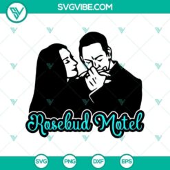 Rosebud Motel Halloween Horror SVG featuring a spooky design for Halloween projects.