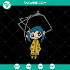Spooky Halloween-themed SVG design of Sally dangling, perfect for Oct 31 projects.