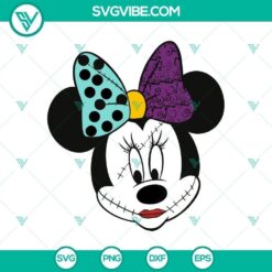 Sally Minnie Nightmare Halloween SVG featuring spooky and cute design elements for crafts and decorations.