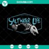 Saltwater Life, Horror, Halloween, Scary SVG design with spooky elements perfect for Halloween crafts.
