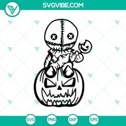 Sam with Pumpkin SVG, Sam Trick or Treat SVG, Halloween design featuring a cartoon character holding a pumpkin, great for festive decorations.