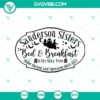 Sanderson Sisters Bed Breakfast Halloween SVG, featuring spooky design with Sanderson Sister silhouette.