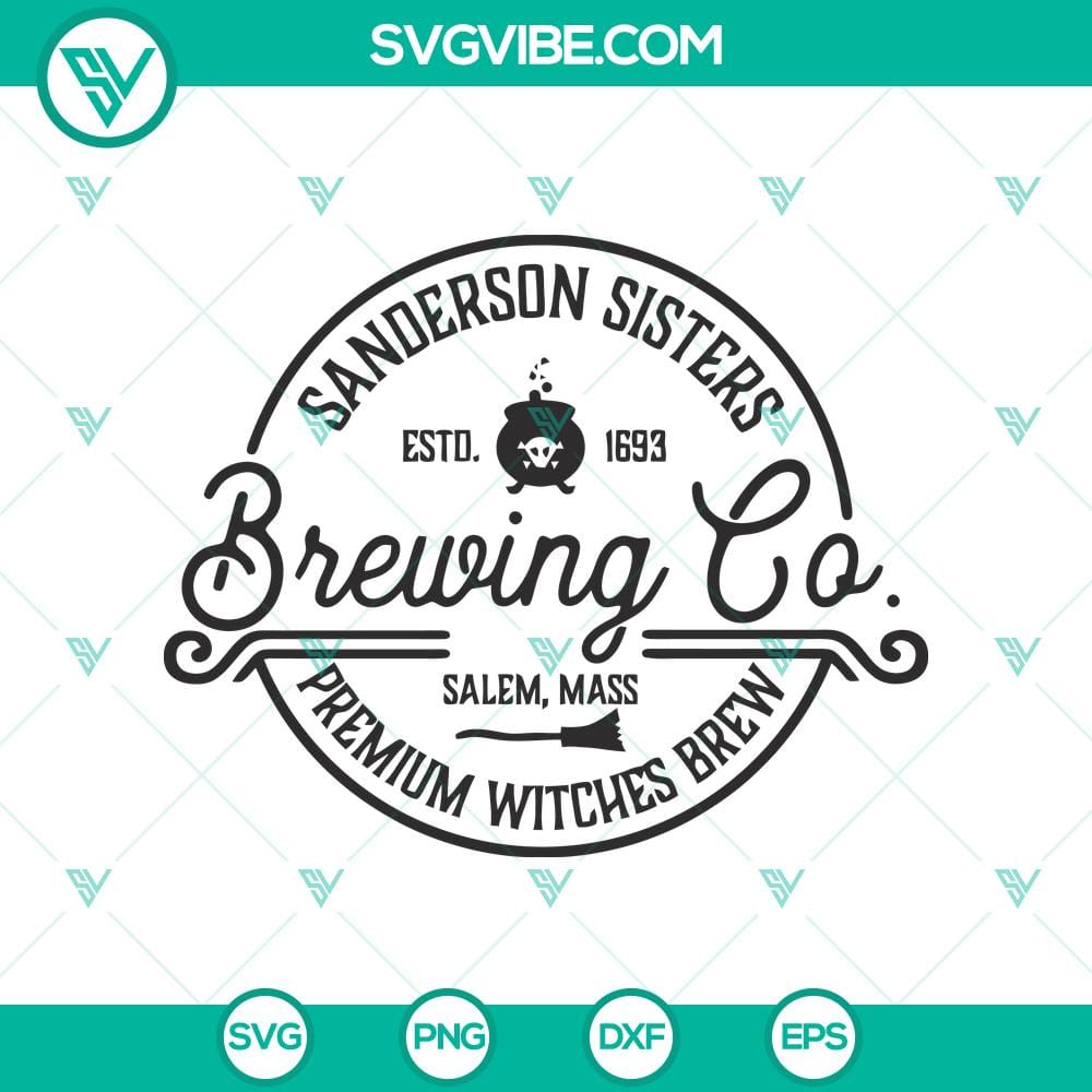sanderson-sisters-brewing-co-premium-witches-brew-svg-sanderson-sister-svg-halloween-svg.jpg Sanderson Sisters Brewing Co Premium Witches Brew SVG design for Halloween, Sanderson Sister silhouette, witchy vibes SVG.