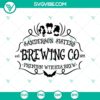 Sanderson Sisters Brewing Co Halloween SVG design with spooky elements for Oct 31, perfect for DIY craft projects.