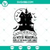 Sanderson Witch Museum SVG with Black Flame Candle, Scary Mansion, and Halloween elements for spooky design projects.