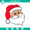 Santa Claus face SVG with "Ho Ho Ho" text in a festive Christmas design. Perfect for holiday crafts and decorations.