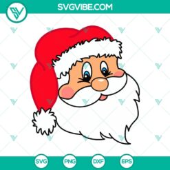 Santa Claus face SVG with "Ho Ho Ho" text in a festive Christmas design. Perfect for holiday crafts and decorations.