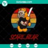 Scare Bear SVG with a spooky Halloween theme, perfect for horror designs.