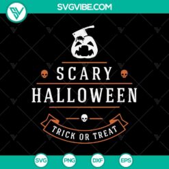 Scary Halloween SVG with spooky and frightful design elements for Halloween decorations and projects.