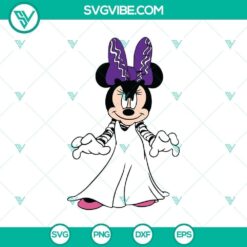 Spooky Mickey and Minnie Mouse Halloween SVG design, perfect for Disney fans celebrating Halloween, scary Minnie and Mickey SVG.