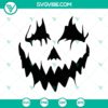 Spooky Halloween pumpkin face SVG with scary design, perfect for festive crafts and projects.