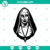 Spooky Valak SVG inspired by The Nun movie and The Conjuring, perfect for horror fans.