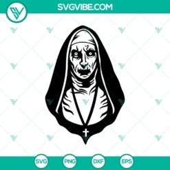 Spooky Valak SVG inspired by The Nun movie and The Conjuring, perfect for horror fans.