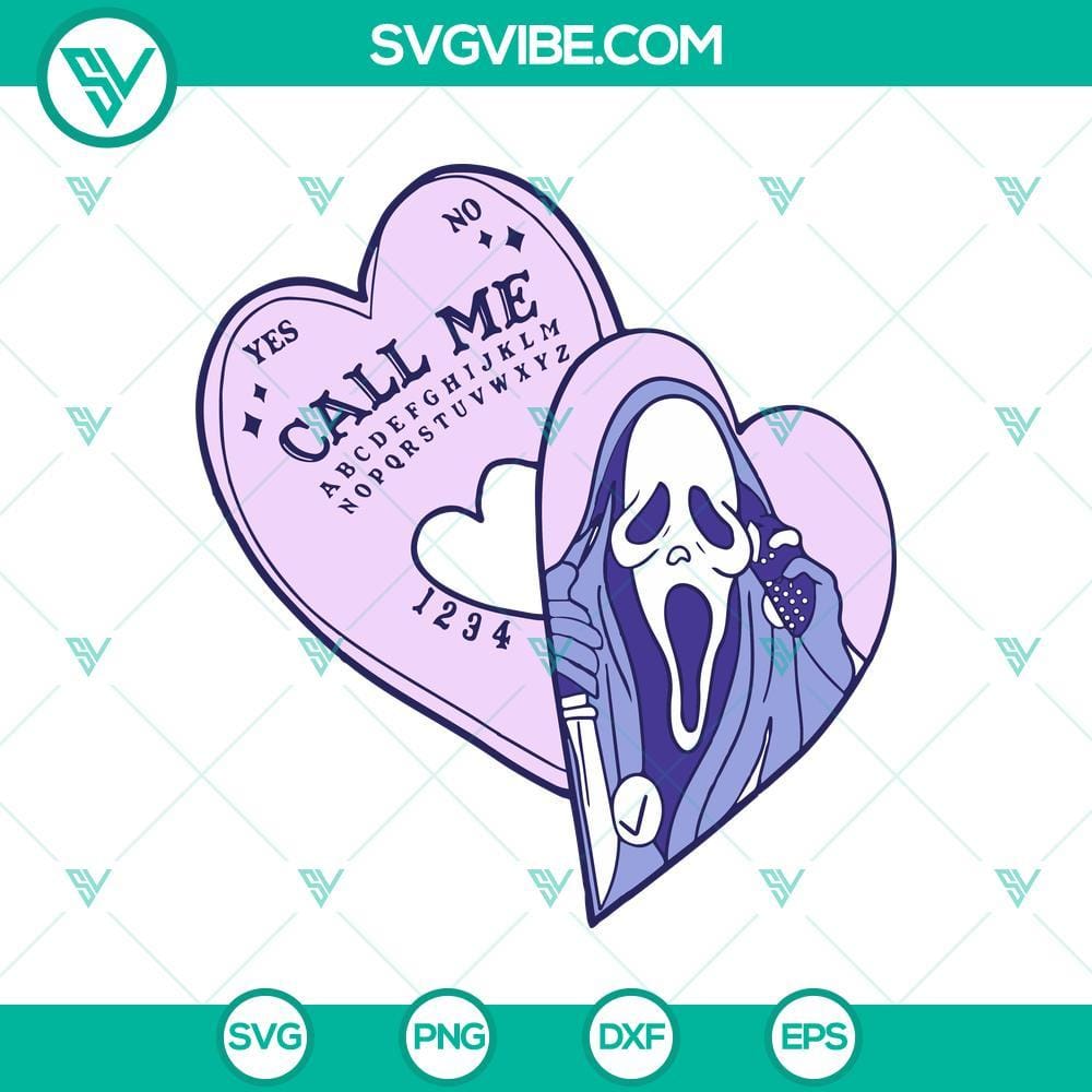 Scream Call Me Halloween SVG DXF EPS PNG Cut Files Scream Call Me Halloween SVG DXF EPS PNG Cut Files for Halloween Cricut & Silhouette, featuring spooky and festive design elements.
