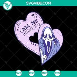 Scream Call Me SVG, Halloween SVG, Ghost Love SVG, Horror SVG