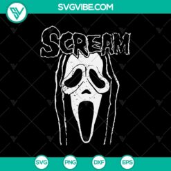 Scream Ghost SVG design for Halloween, featuring horror elements in the digital product. Perfect for holiday crafts.