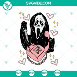 Pink Halloween themed SVG illustrations featuring "Scream You Hang Up" and "Ghost Love" designs in girly pink color palette. Great for crafts.
