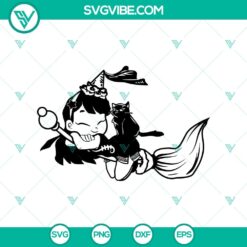 Sexy Witch Fly SVG for Halloween, featuring a spooky design perfect for October 31. High-quality scary SVG for crafting.