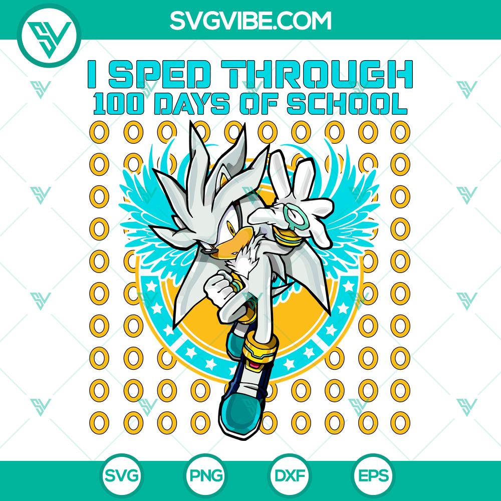 Silver 100 Days of School SVG | Sonic Series Cut Files Silver 100 Days of School SVG | Sonic Series Cut Files