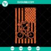 Skeleton biking American flag with Halloween and horror elements, perfect for spooky Halloween designs.