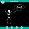 Spooky Skeleton Boo Halloween SVG design with scary elements for October 31 celebrations.