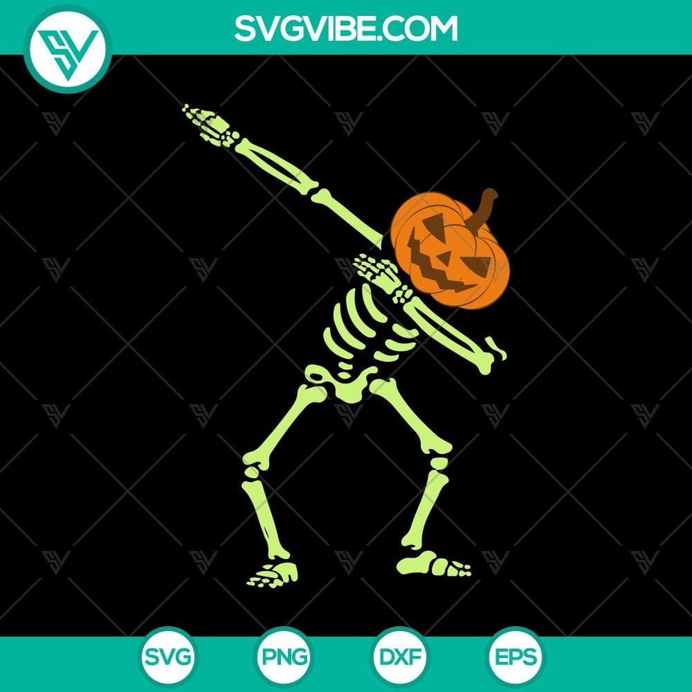 skeleton-dabbing-svg-pumpkin-head-svg-halloween-funny-svg.jpg Skeleton dabbing and pumpkin head Halloween funny SVG design. Great for holiday crafts.