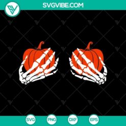Skeleton hands SVG with horror and Halloween elements, perfect for spooky designs.