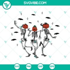 Skeleton Jack-O-Lantern dancing SVG, perfect for Halloween crafts and decorations.