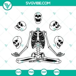 Skeleton Meditation SVG, Skeleton SVG, Halloween SVG