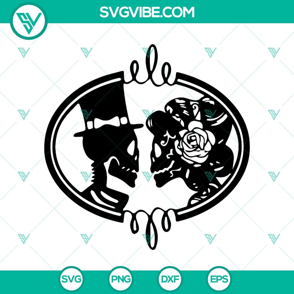 skeleton-wedding-svg-skull-groom-svg-halloween-svg.jpg Skeleton groom and bride SVG, perfect for Halloween crafts.
