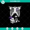 Spooky Skeleton Witch Halloween SVG design for scary holiday crafts and decorations.