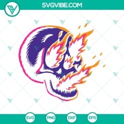 Skull Fire SVG, Skull SVG, Horror SVG
