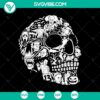 Scary skull horror characters SVG for Halloween, horror-themed design.