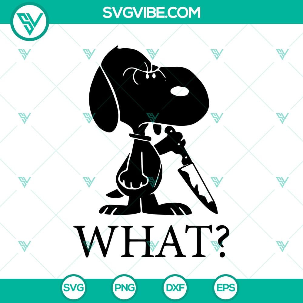 snoopy-what-svg-halloween-svg-snoopy-scary-svg-horror-svg.jpg Snoopy Halloween SVG with scary horror design - perfect for spooky Halloween projects.