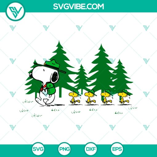 Snoopy Woodstock Camping SVG, Peanuts SVG, Camp Lovers PNG Digital Files 1