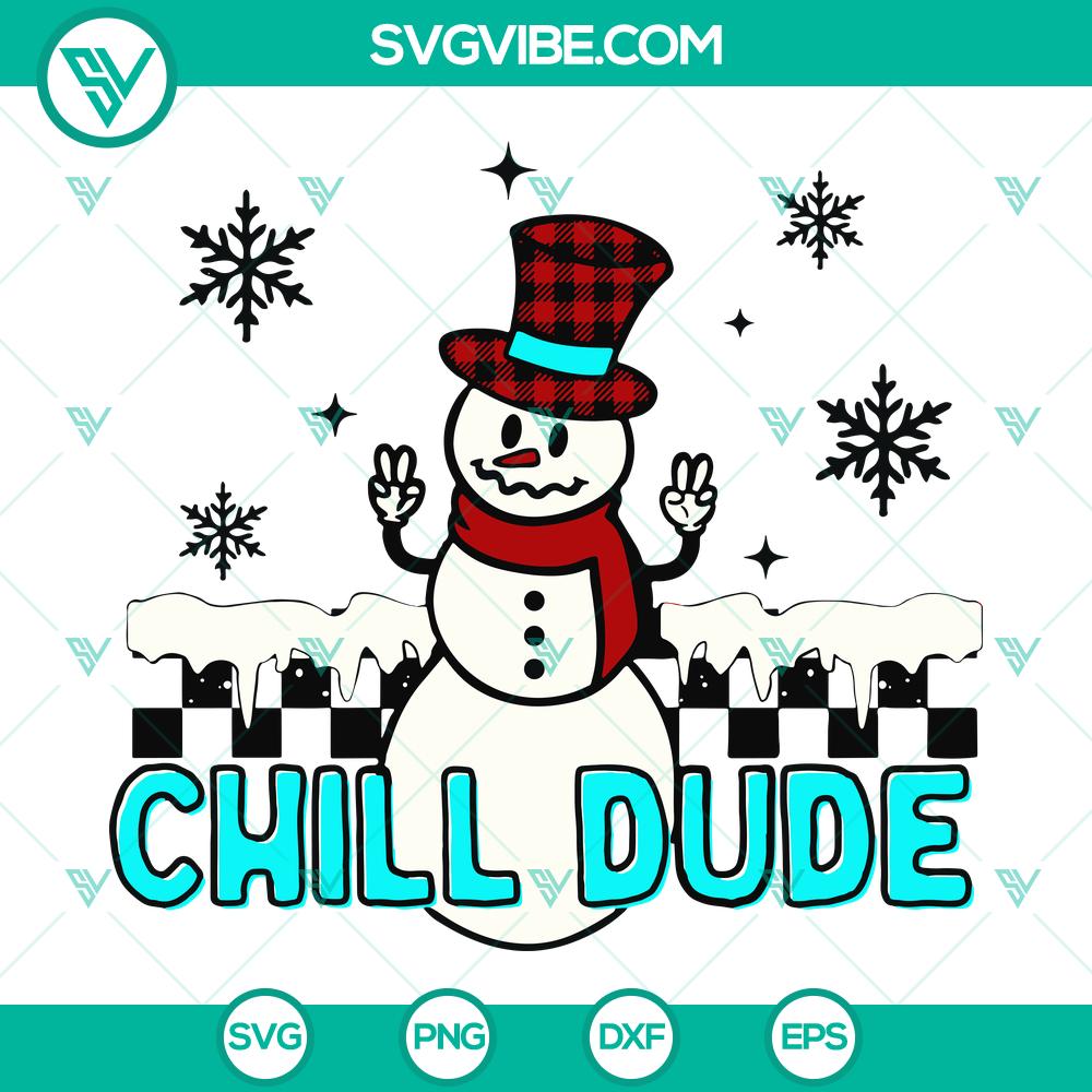 snowman-chill-dude-svg-dxf-eps-png-files.jpg Snowman chill dude SVG DXF EPS PNG files, whimsical winter design for crafting projects.