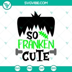 Frankenstien Halloween SVG featuring a cute boy and girl design, perfect for Halloween crafts and decorations.