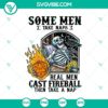 Skeleton casting fireball spell in a humorous Halloween SVG design, ideal for t-shirts and digital crafts.