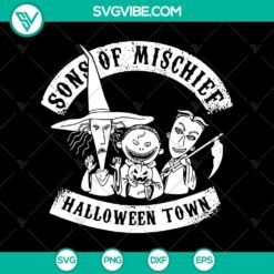 Song Of Mischief Halloween Town SVG with spooky Halloween town and mischief theme, perfect for Halloween crafting projects.