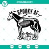 Spooky AF Horse Skeleton Halloween SVG for digital crafting projects.