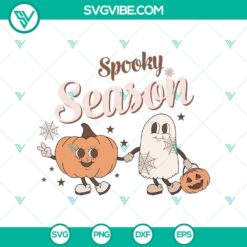 Spooky Season SVG, Ghost And Pumpkin SVG, Halloween SVG