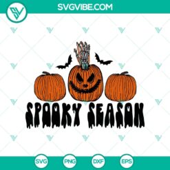 Spooky Season Pumpkin Halloween SVG with Scary Halloween elements for festive crafting projects.