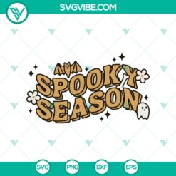 Spooky season SVG featuring bat and ghost designs for Halloween crafts and decorations. Great for DIY projects and haunted-themed designs.